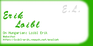 erik loibl business card